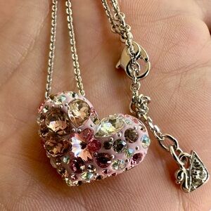 Swarovski pink crystal Alana heart pendant